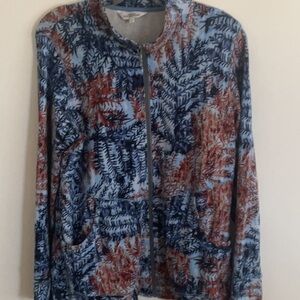 Northern Reflections Blue and Red Bomber Jacket vintage